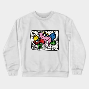 Graffiti Street Art Birds of Love Crewneck Sweatshirt